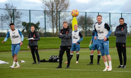 Eddie Howe has already made an impact on training sessions at Newcastle.