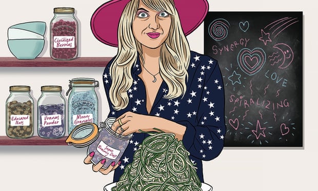 Illustration of the clean-eating blogger