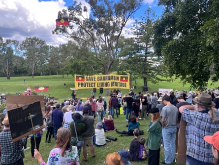 Protesters at the Save Victoria Park rally