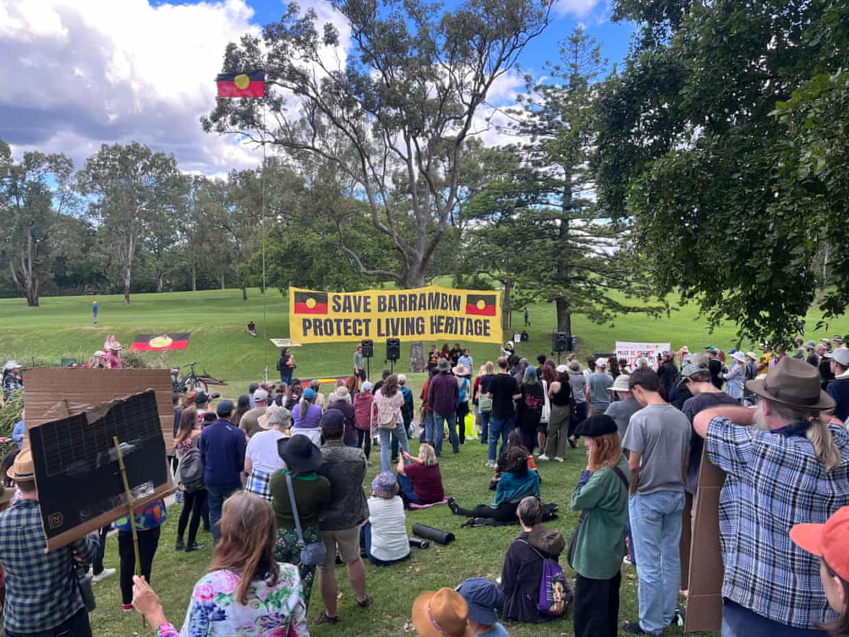 Protesters at the Save Victoria Park rally