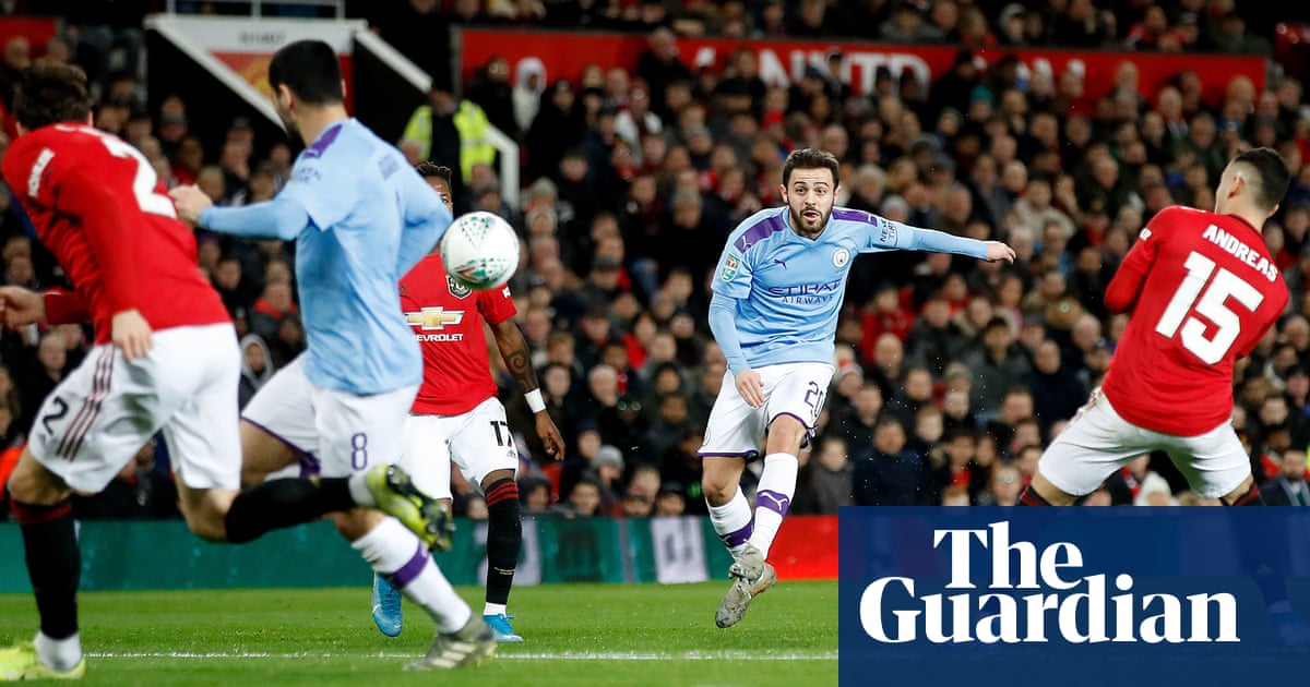 Silva Strike Helps Manchester City Beat United But The Tie Is Still Alive Football The Guardian