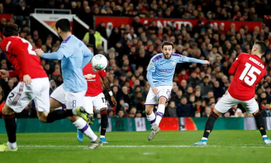 Bernardo Silva scored a sublime goal for Manchester City in their last visit to Old Trafford in the Carabao Cup semi-final first leg.