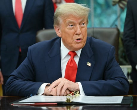 Donald Trump speaks from the White House in June.