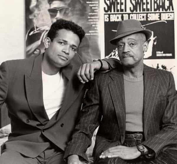 Melvin Van Peebles, right, with his son Mario, with whom he sometimes collaborated, in 1994.