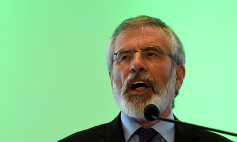 Gerry Adams outlined his intentions at an internal party conference in Gormanstown, Ireland.