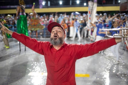 Fabiano Leitão, a leftwing trumpeter who will be one of about 3,000 revellers and performers taking part in the school’s parade. “The greatest Brazilian of all times... deserves to be celebrated on Brazil’s greatest stage,” he says.