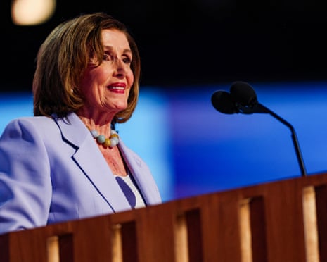 Nancy Pelosi speaks at the Democratic National Convention in Chicago, Illinois, August 2024.