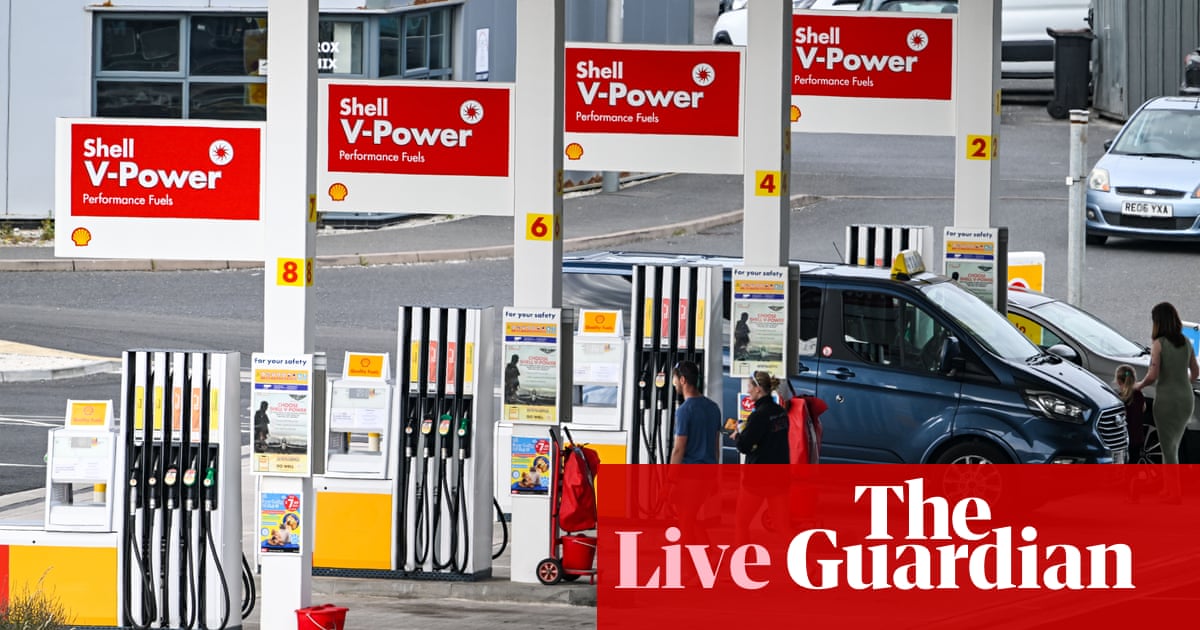 Cost of living squeeze could push UK into ‘mild recession’; petrol price hits fresh highs – business live