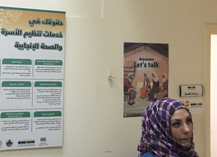 Counsellor Shiraz Nsour, in her office at the Noor Al-Hussein clinic in Amman, Jordan.