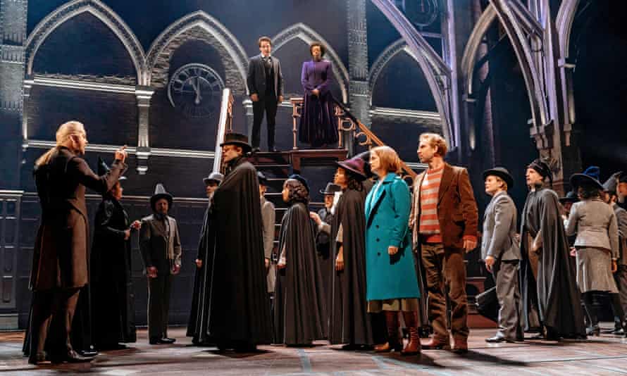 The company of Harry Potter and the Cursed Child at New York’s Lyric Theatre
