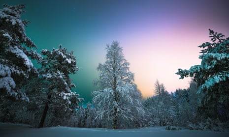 Polar night in Swedish Lapland