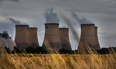 A photo of Drax power station's cooling towers.
