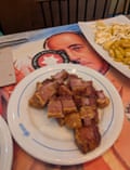 Food served at the Una Grande Libre bar-restaurant in Madrid.