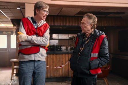 Stephen Merchant with Christopher Walken in The Outlaws.