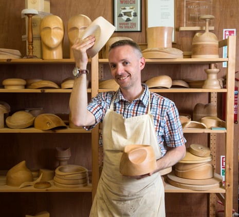 Owen Morse-Brown, one of the last British makers of wooden hat blocks.