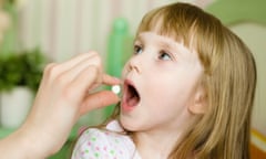 Child receiving pill - closeup
for antibiotics and children