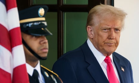 US President Donald Trump ahead of meeting the Irish Taoiseach Micheal Martin at the White House on Wednesday