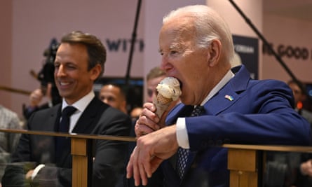 Joe Biden eats an ice-cream
