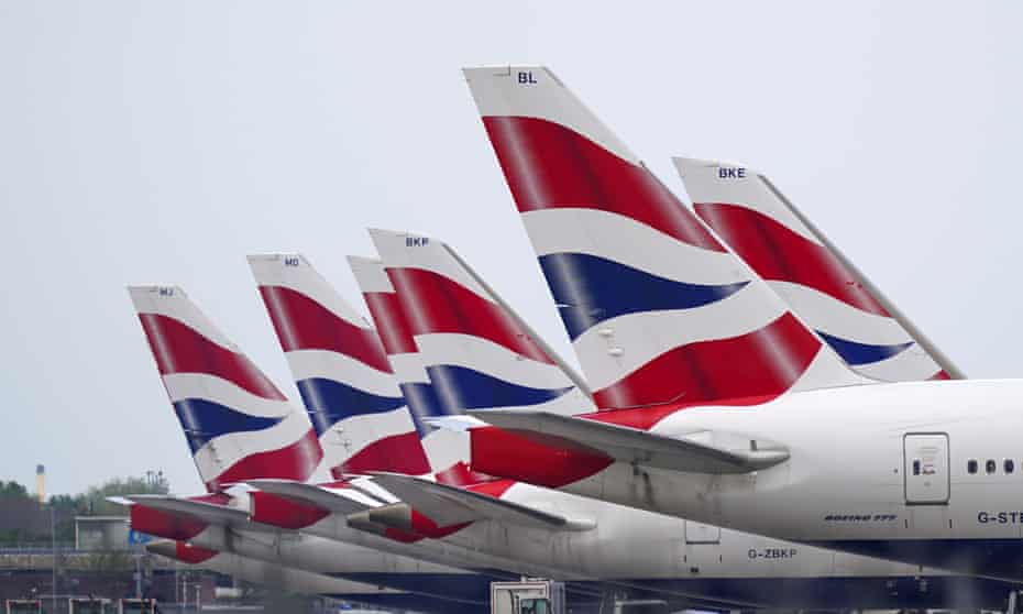British Airways planes at Heathrow airport