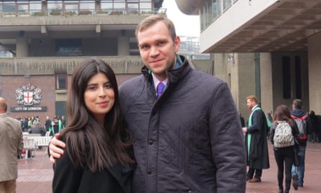 Matthew Hedges, who has been jailed for life in the United Arab Emirates, pictured with his wife Daniela Tejada.