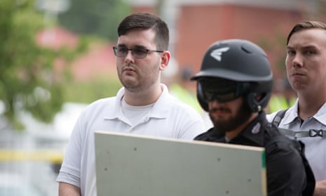 James Fields pictured at the ‘Unite the Right’ rally in Charlottesville last year.