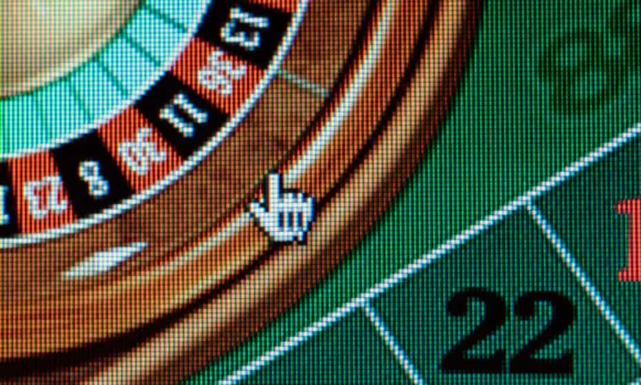 Poker wheel on computer screen