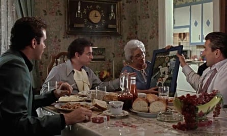 Scorsese’s mother, Catherine, as Tommy’s artistic mother in Goodfellas.
