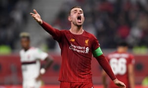 Andy Robertson said Liverpool’s captain Jordan Henderson was: ‘Magnificent against Flamengo, the best player on the park.’