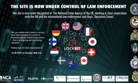 El Reino Unido y el FBI se apoderan del sitio web del grupo ransomware