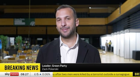Zack Polanski on Sky News this morning.