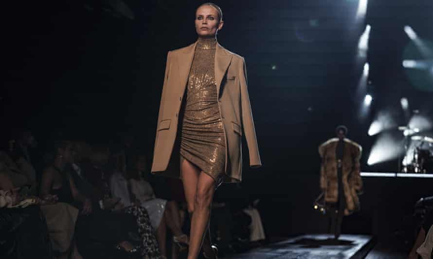 A model walks the runway