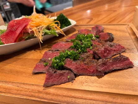 A whale meat dish served at a restaurant in the Japanese city of Shimonoseki.
