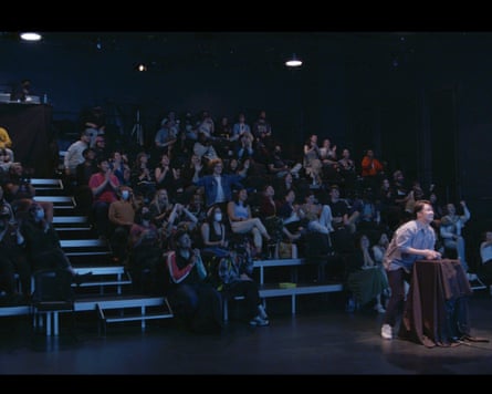 A view of the audience watching the game being played