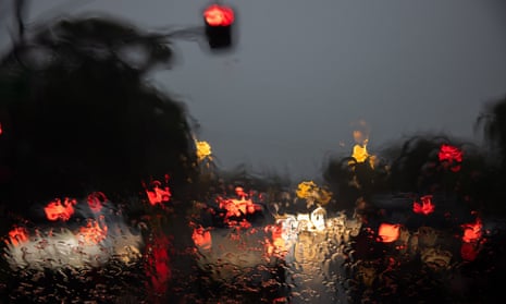 Wet weather on Sydney roads