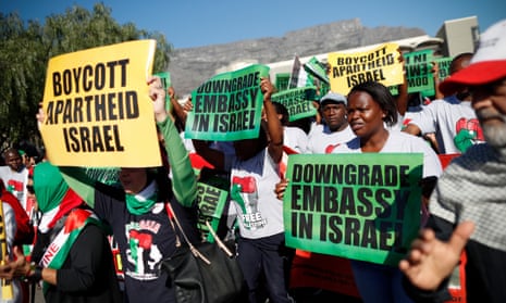 Anti-Israel protest in Cape Town, South Africa on 15 May 2018
