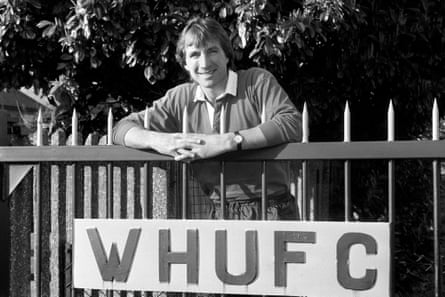 Billy Bonds, pictured in 1990, shortly after taking over as West Ham’s manager.