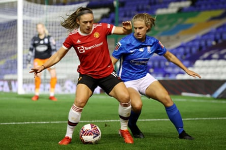 Kirsty Hanson in action against Birmingham. She has been urged by Marc Skinner to play with freedom.