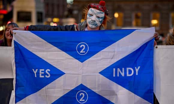 Scots independence demonstrator