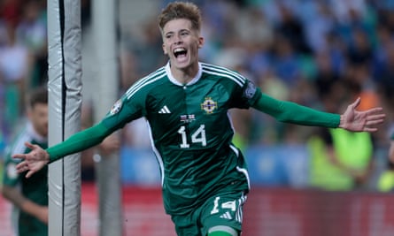 Isaac Price bags a goal for Northern Ireland.