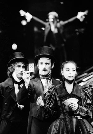 With Phil Daniels and Fuschia Peters in Gamblers by Nikolai Gogol at the Tricycle theatre, London, in 1992