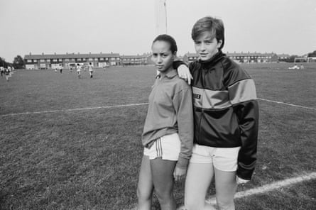 Hope Powell and Jane Bartley with Millwall Lionesses in 1984. A few years earlier they had been kicked out their school team.