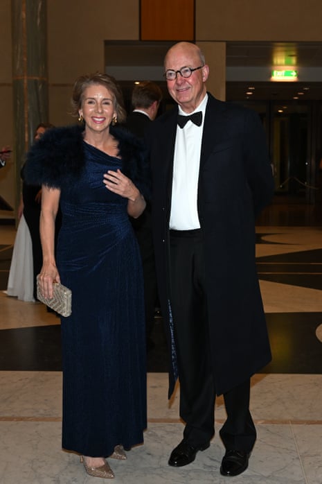 Kim Williams and Lisa Caffery arrive for the Midwinter Ball at Parliament House