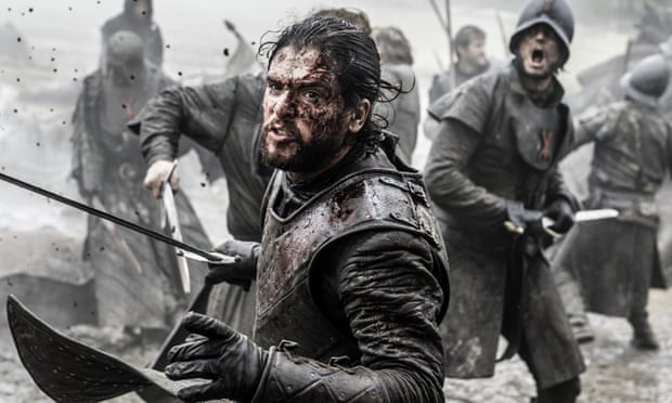 Mud and guts: Jon Snow in Game of Thrones’ Battle of the Bastards.