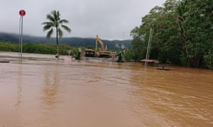 The Daintree ferry infrastructure has been severely damaged in the flooding. 