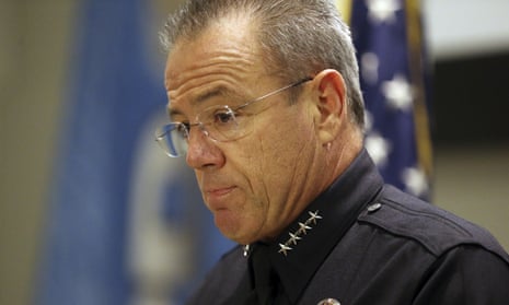 Michel Moore, the Los Angeles police department chief.