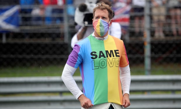 Sebastian Vettel wore a T-shirt in support of the LGBTQ+ community in Hungary
