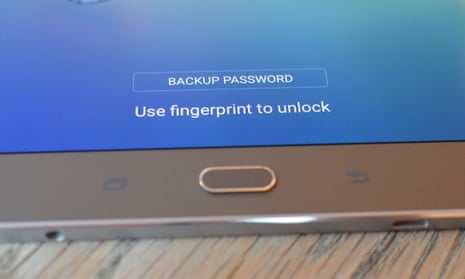 Samsung tablet fingerprint sensor