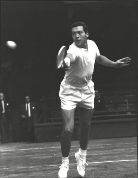 Nicola Pietrangeli Italian Tennis Player. Playing In Davis Cup Tie At Wimbledon. Box 0579 110615 00130a.jpg.