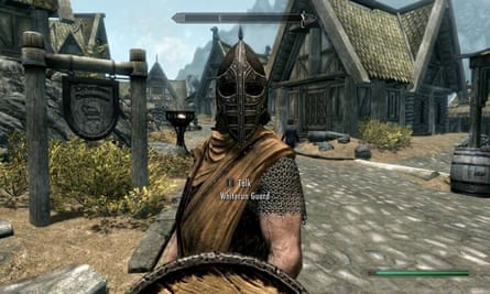 the infamous Skyrim guard who took an arrow in the knee and became a meme.