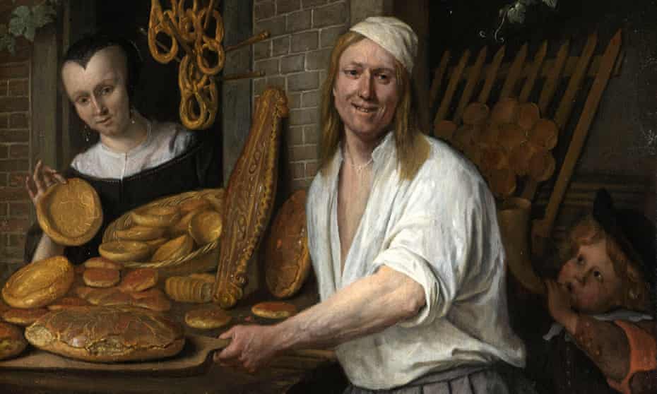 Painting: The Baker Arent Oostwaard and his wife, Catharina Keizerswaard by Jan Steen, 1658.